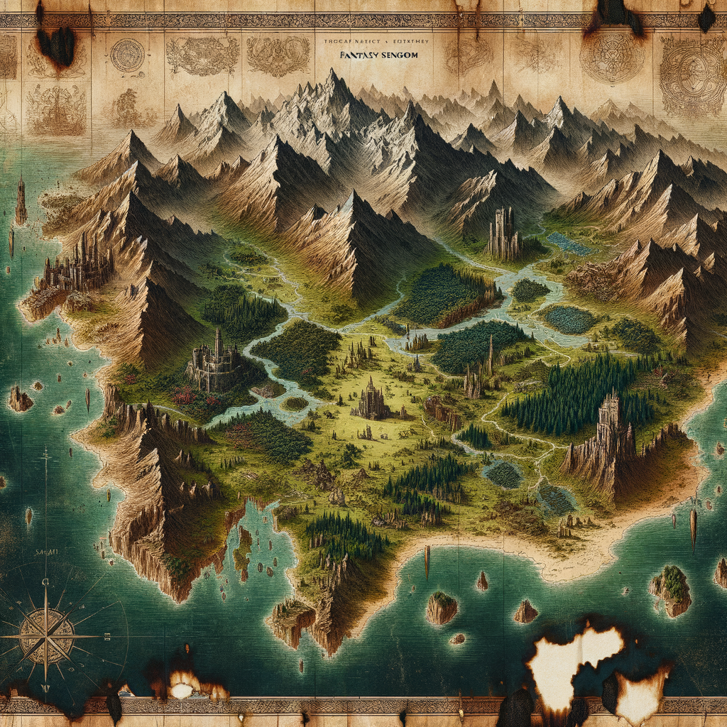 AI-generated fantasy map